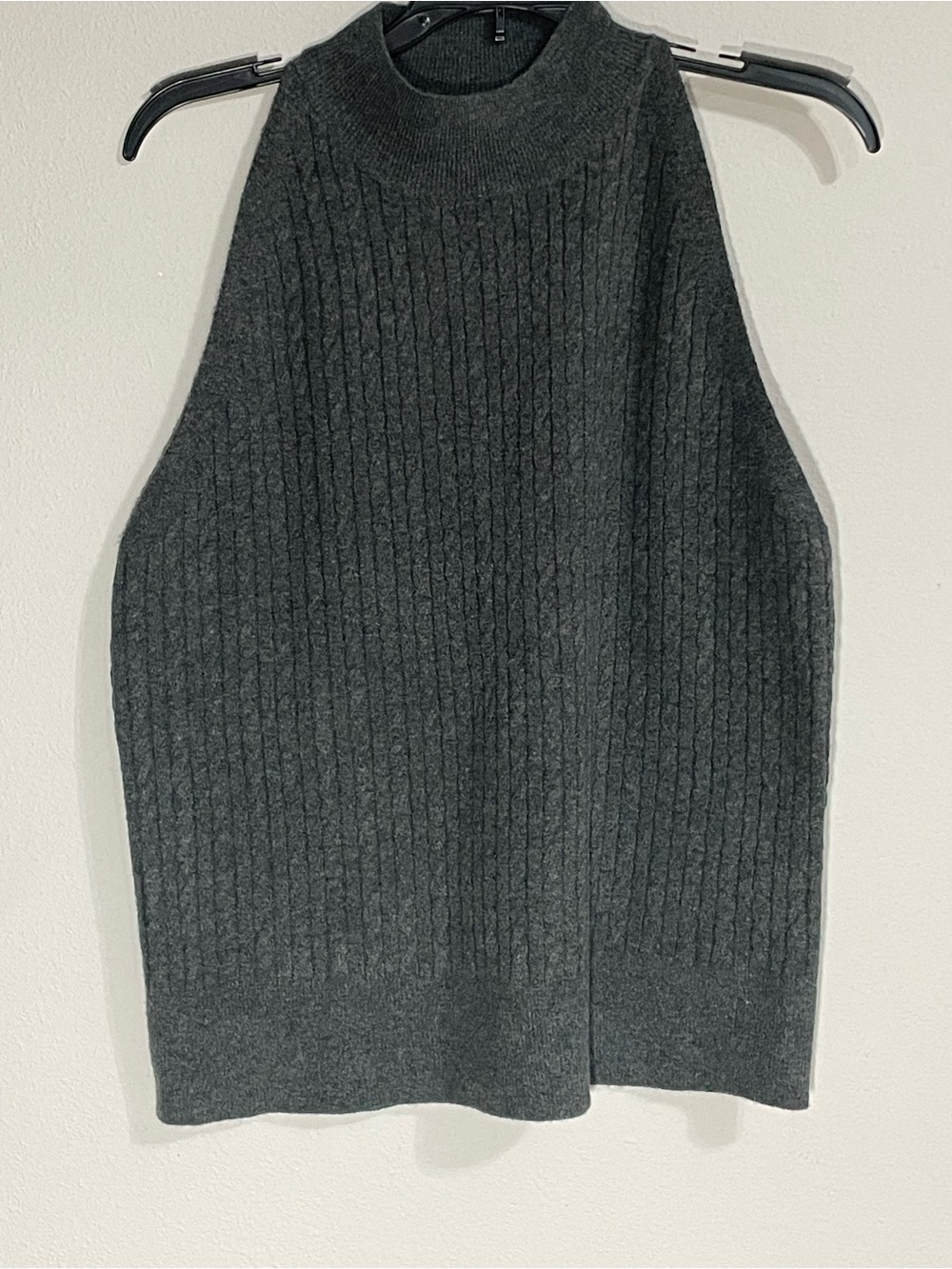 Sleeveless Rib-Knit - Charcoal